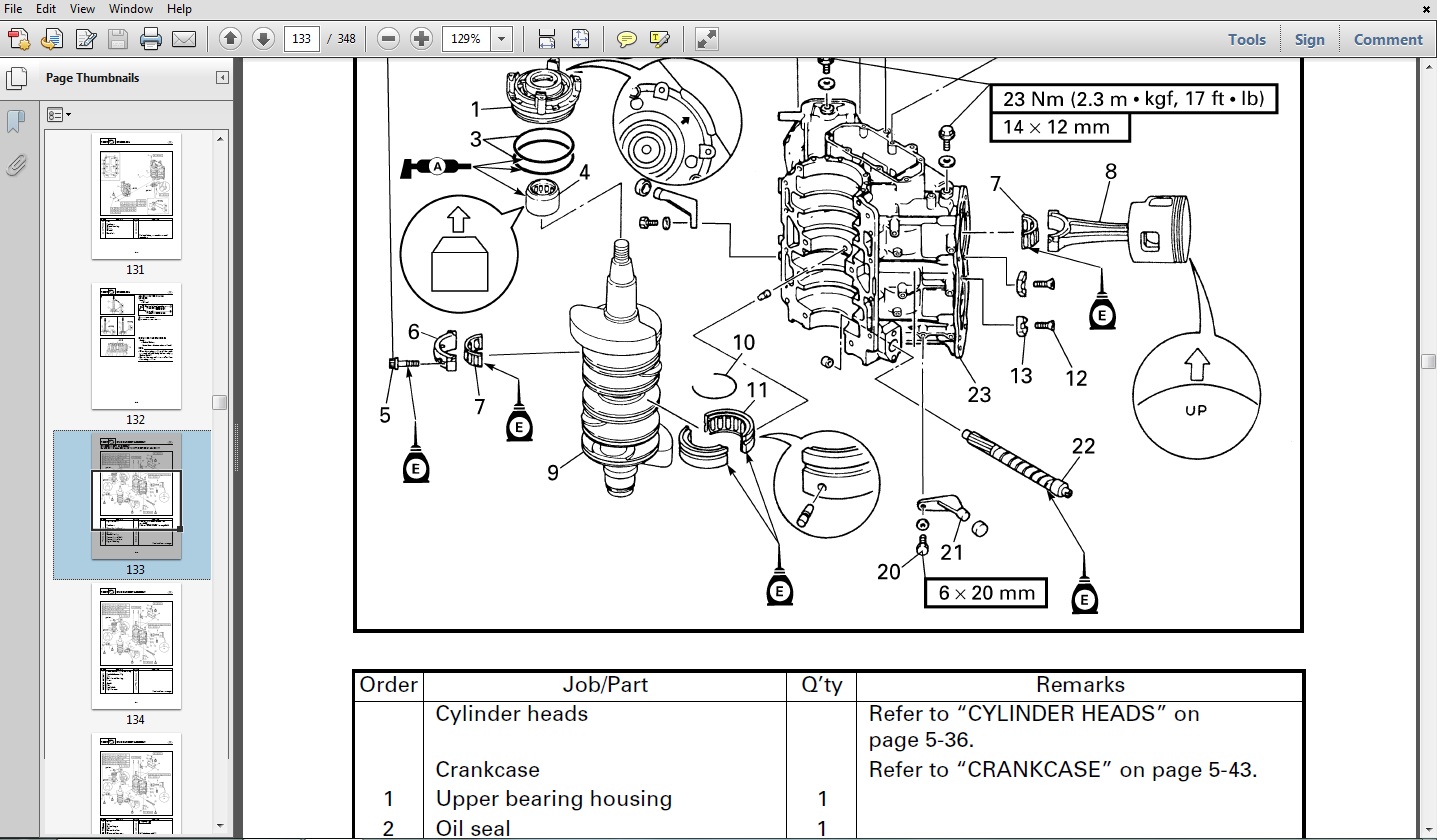 Thumbnail Yamaha VZ225 H outboard service repair manual. PID Range: 60Y-1005852Current Mfg April 2005 and newer